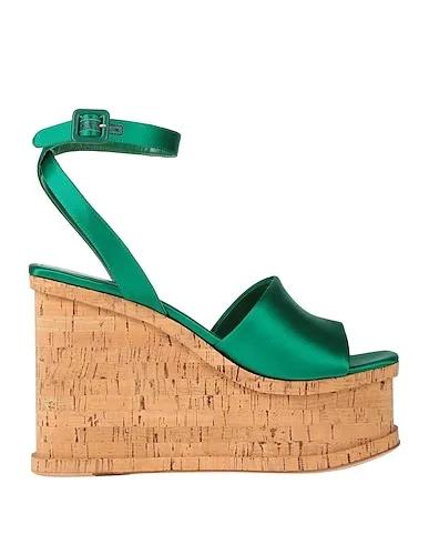 Green Satin Mules and clogs