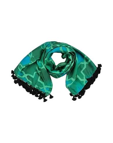 Green Satin Scarves and foulards