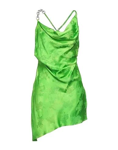 Green Satin Short dress