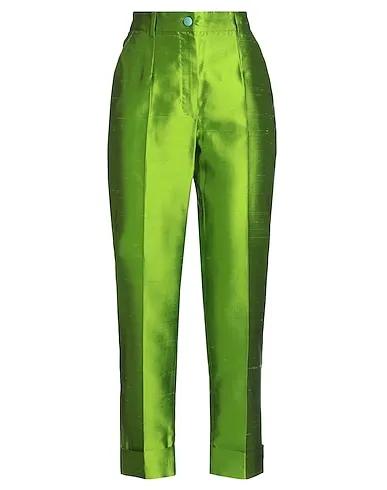 Green Silk shantung Casual pants