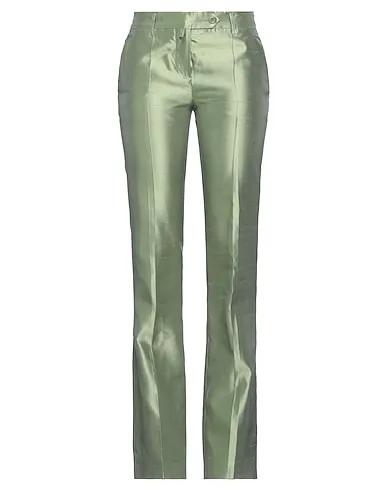 Green Silk shantung Casual pants