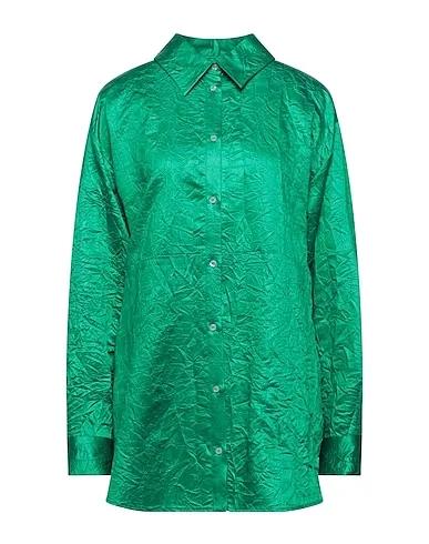 Green Solid color shirts & blouses