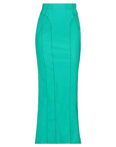 Green Synthetic fabric Maxi Skirts