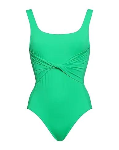 Green Synthetic fabric One-piece swimsuits