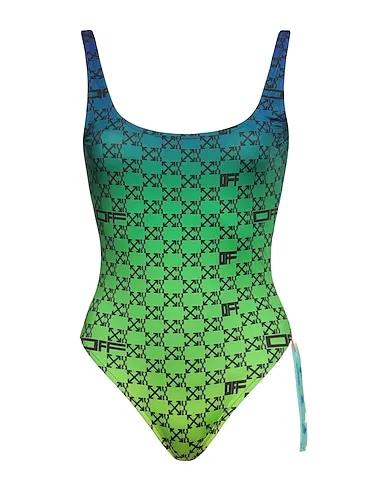 Green Synthetic fabric One-piece swimsuits