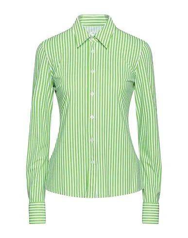 Green Synthetic fabric Striped shirt