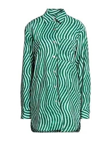 Green Techno fabric Full-length jacket