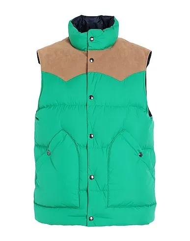 Green Techno fabric Shell  jacket WESTERN DOWN VEST

