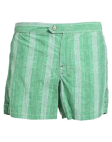Green Techno fabric Swim shorts