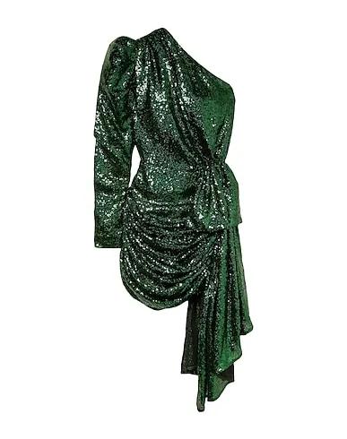 Green Tulle One-shoulder dress