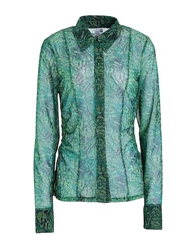 Green Tulle Patterned shirts & blouses