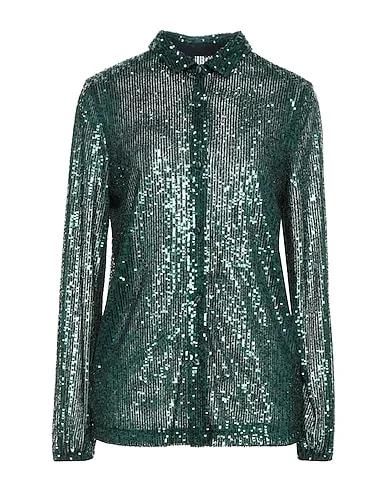Green Tulle Solid color shirts & blouses