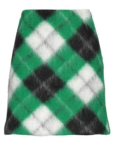Green Velour Mini skirt