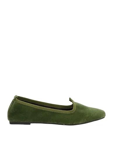 Green Velvet Loafers