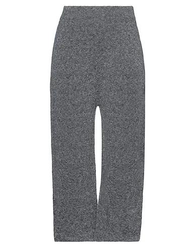 Grey Bouclé Cropped pants & culottes