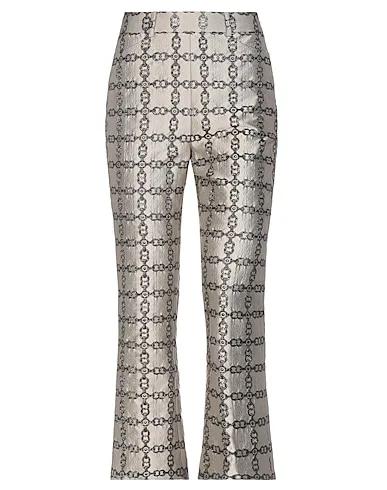 Grey Brocade Casual pants