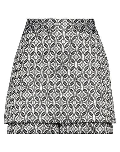 Grey Brocade Shorts & Bermuda