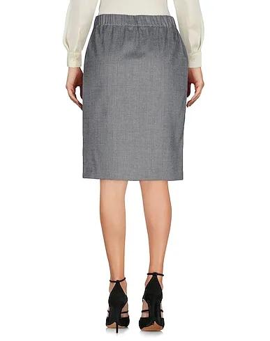 Grey Cool wool Midi skirt