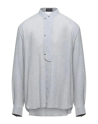 Grey Cool wool Solid color shirt