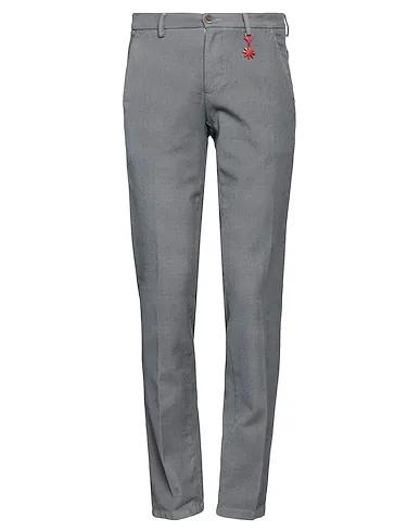 Grey Cotton twill Casual pants