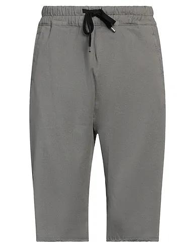 Grey Cotton twill Cropped pants & culottes