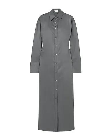 Grey Cotton twill Long dress