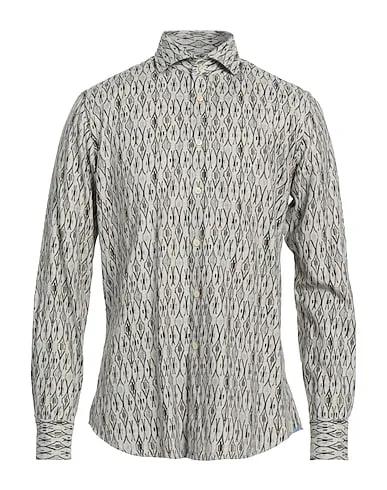 Grey Cotton twill Patterned shirt