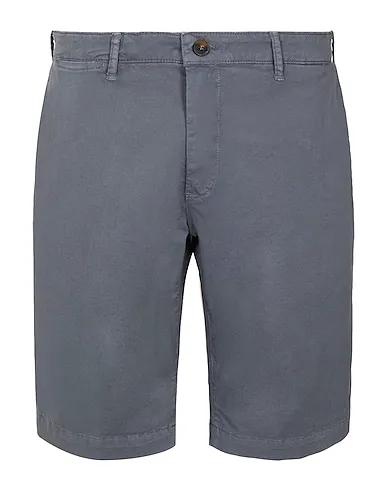 Grey Cotton twill Shorts & Bermuda ORGANIC COTTON SHIRTS
