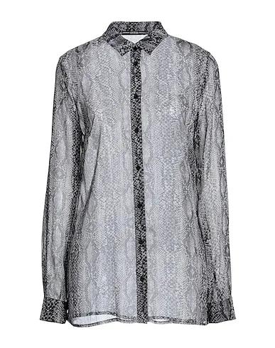 Grey Crêpe Patterned shirts & blouses