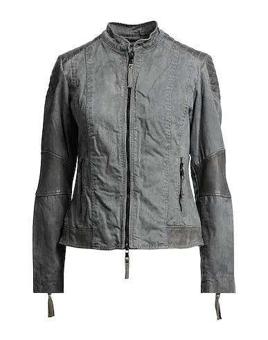 Grey Denim Biker jacket