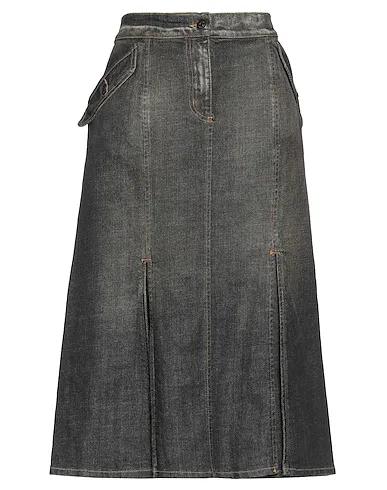 Grey Denim Midi skirt