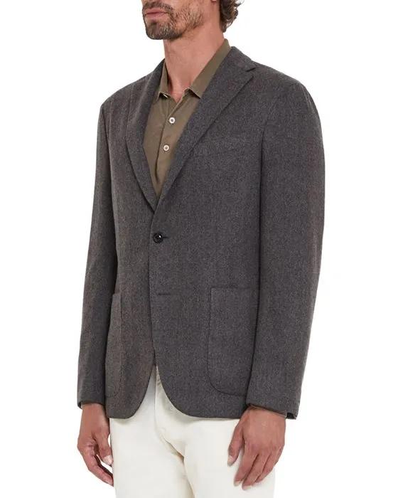 Grey Flannel Herringbone Slim Fit Jacket