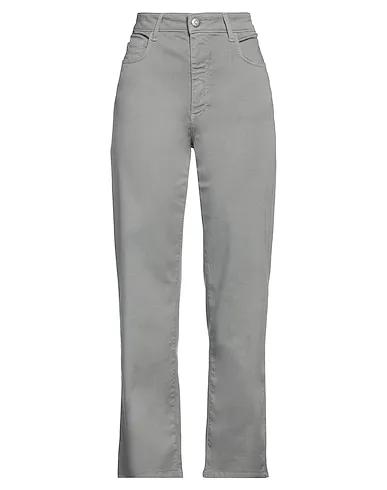 Grey Gabardine Casual pants