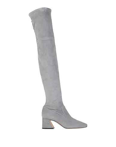 Grey Grosgrain Boots