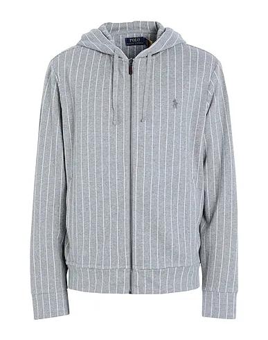 Grey Hooded sweatshirt PINSTRIPED DOUBLE-KNIT FULL-ZIP HOODIE
