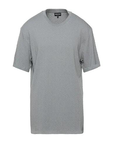 Grey Jacquard Basic T-shirt