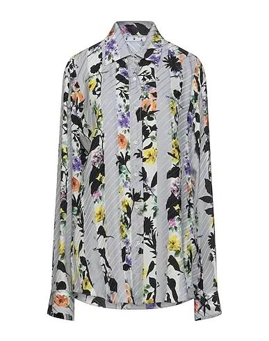 Grey Jacquard Floral shirts & blouses