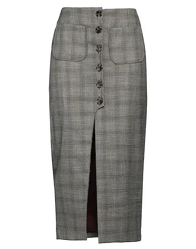 Grey Jacquard Midi skirt