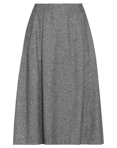 Grey Jacquard Midi skirt