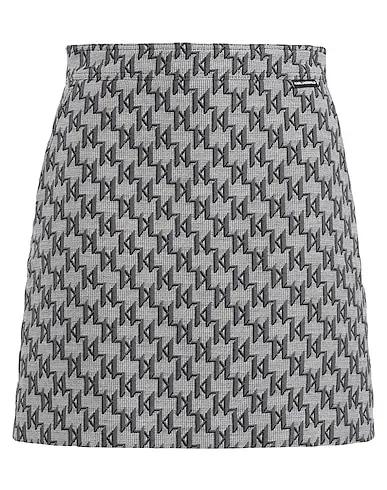 Grey Jacquard Mini skirt MONOGRAM SKIRT
