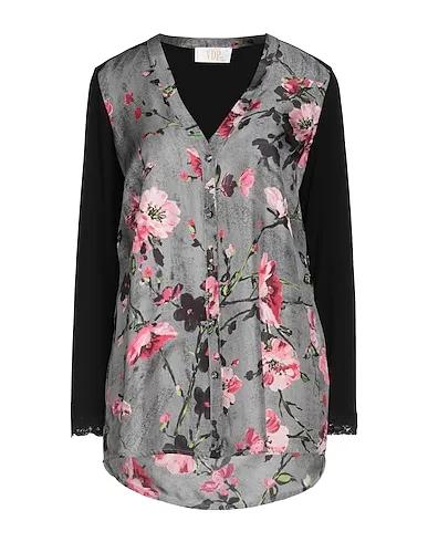 Grey Jersey Floral shirts & blouses
