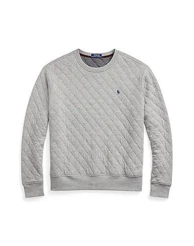 Grey Jersey Sweatshirt QUILTED LUXURY JERSEY PULLOVER
