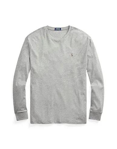 Grey Jersey T-shirt CUSTOM SLIM SOFT COTTON TEE
