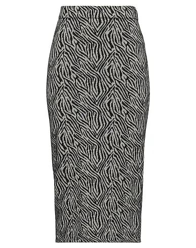 Grey Knitted Midi skirt