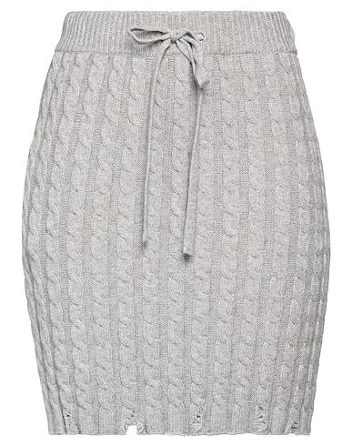 Grey Knitted Mini skirt