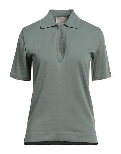 Grey Knitted Polo shirt