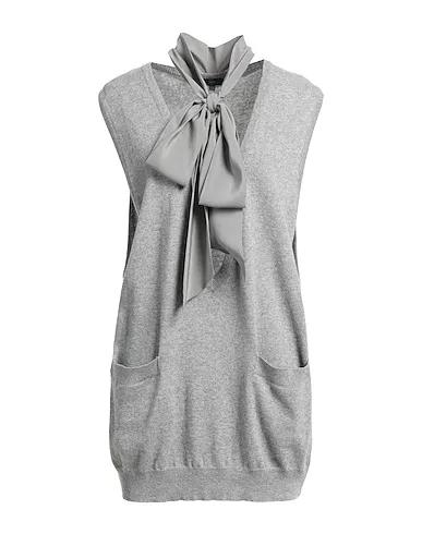 Grey Knitted Sleeveless sweater