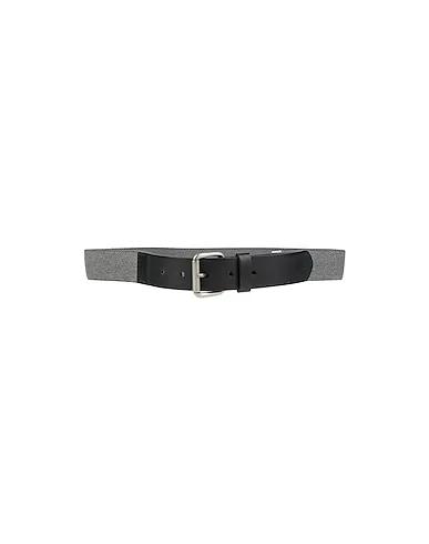 Grey Leather Fabric belt