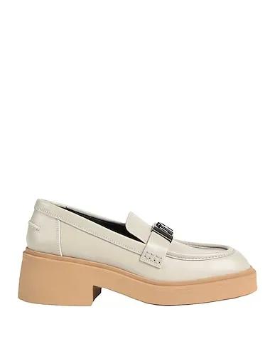 Grey Leather Loafers FURLA COLLEGE LOAFER 