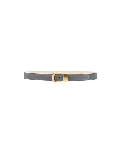Grey Leather Regular belt